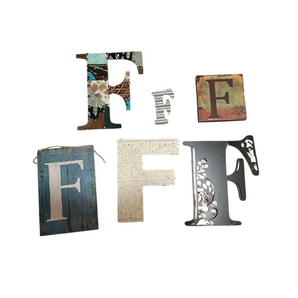 “F” Letters for Wall, Lot of 6 - Picture 1 of 7